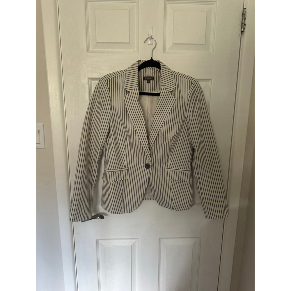 Women's Jessica Striped Blazer Tan/Black Size 10